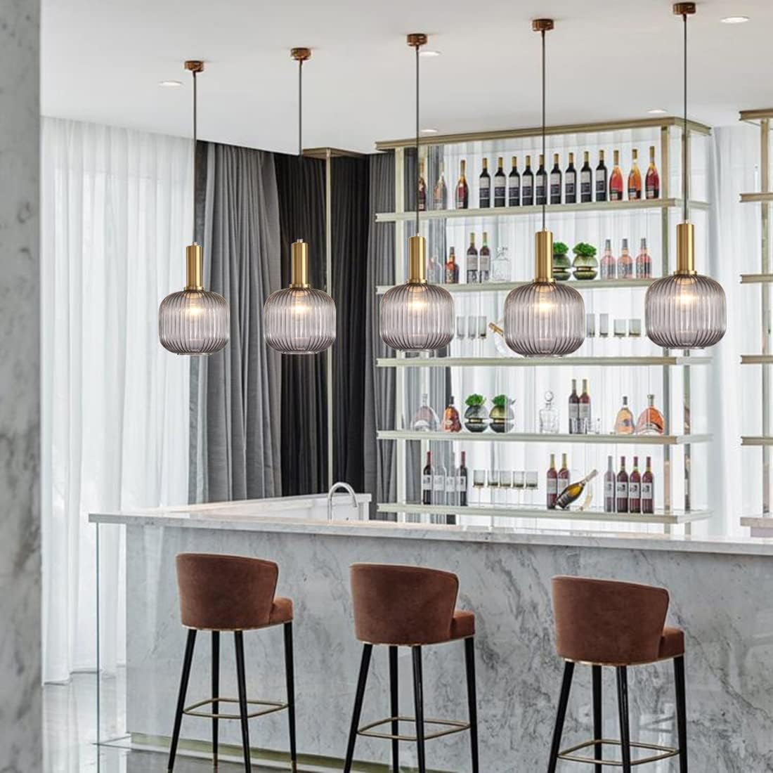 Suspension en verre nervurée